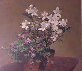 Henri Fantin-Latour Violettes et azalees